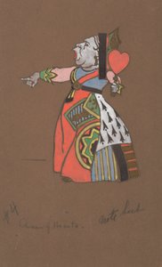 Alice Harikalar Diyarında için Queen of Hearts kostüm tasarımı.