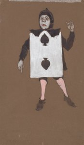 Two of Spades (Alice in-Wonderland için kostüm tasarımı, 1915) by William Penhallow Henderson