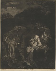 bir münzevi by William Pether after Joseph Wright