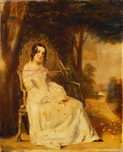 Mary Freer'in Bahçe Koltuğunda Küçük Tam Boyda Oturan Portresi, by William Powell Frith