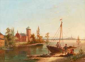 Zandoorp (tuval üzerine yağlı boya) by William R. Dommersen
