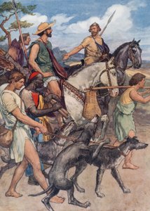 Thebes için yola çıkan Pelopidas (renkli taş) by William Rainey
