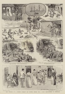 Honduras'ta bir İngiliz gambotunun subayları bir günlük geyik avı için karaya davet edildi by William Ralston