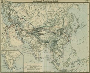 Ortaçağ Ticaret Asya. Tarihi Atlas