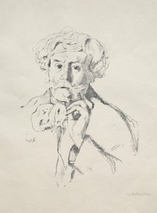 Edmond de Goncourt, 1897. by William Rothenstein