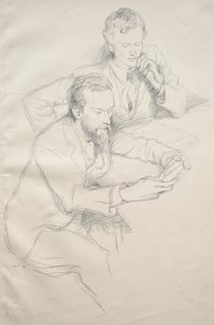 Ricketts ve Shannon, 1897. by William Rothenstein