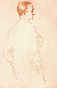 Sir Henry Maximilian Beerbohm, İngiliz parodist ve karikatürist, 1911.
