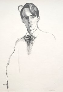 William Butler Yeats, 1898. by William Rothenstein