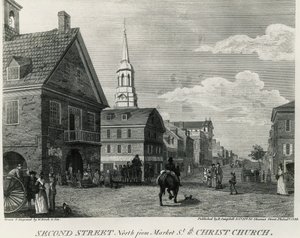 Market Street ve Christ Church, Philadelphia