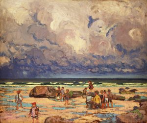 Sahildeki Çocuklar, c.1910 (panelde yağlı boya)