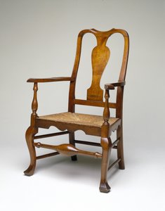 Koltuk, c.1745-60 (yumuşak akçaağaç, atlantik beyaz sedir, sarı kavak ve huş ağacı) by William Savery