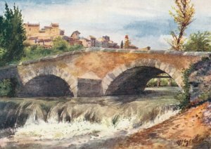 Eski Köprü, Cagnes (renkli lito)