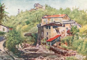 Zeytin Değirmeni, Dolcedo (renkli lito) by William Scott