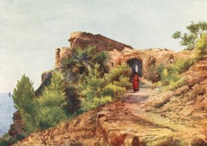 Santa Croce, Alassio yakınlarında (renkli litografi) by William Scott