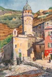 Vernazza (renkli lito) by William Scott