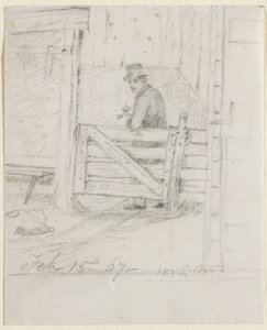 çit üzerinde dinlenme by William Sidney Mount