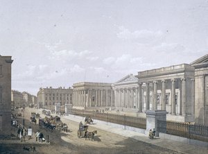 British Museum, Holborn, Londra, 1852 by William Simpson