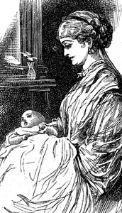 Bebek çocuğunu emziren genç bir anne by William Small
