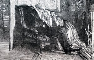 Yaşlı bir çift. İngiliz illüstratör William Small (1843-1929) tarafından. 1880 (gravür) by William Small