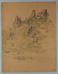 Calenfells Kalesi, Kirn, Almanya yakınlarında by William Stanley Haseltine