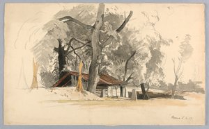 Peyzaj çalışması, Baveno, Maggiore Gölü, İtalya by William Stanley Haseltine