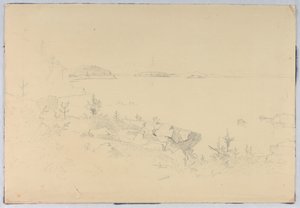 Deniz manzarası çalışması. Porcupine Adaları, Bar Harbor, ME