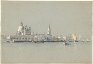 Giudecca Kanalı üzerinden Salute ve San Marco Campanile