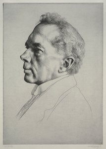 Campbell Dodgson, Soldaki Profil by William Strang