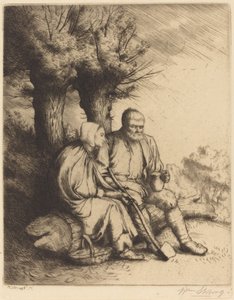 Erkek ve Kadın Ağacın Altında by William Strang