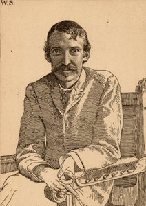 Robert Louis Balfour Stevenson (1850-1894) İskoç yazar by William Strang