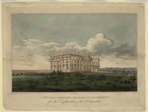 24 Ağustos 1814 yangınından sonra Washington kentindeki Beyaz Saray