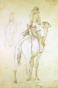 Bir deve üzerinde bir adamın incelenmesi by William Strutt
