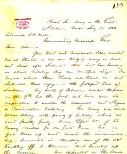 W. T. Sherman, karargah, Army in the Field, Jackson, Mississippi