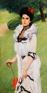 Beyaz Elbise - Parkta Genç Bir Kadının Portresi, 1903