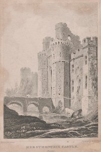 Herstmonceux Kalesi, Sussex by William Tombleson