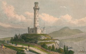 Nelsons Anıtı, Calton Tepesi, Edinburgh, c1830.