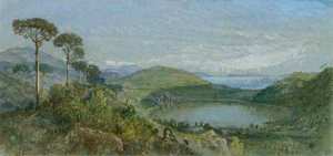Avernus Gölü, yaklaşık 1867-70. by William Trost Richards