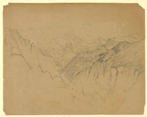 Peyzaj çalışması, Lauterbrunnen, İsviçre by William Trost Richards
