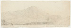 Whiteface Mountain, 1855 (devetüyü dokuma kağıt üzerinde grafit) by William Trost Richards