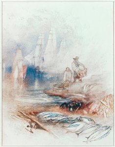 Sahilde uskumru by Joseph Mallord William Turner