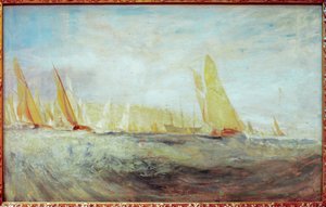 East Cowes Castle için taslak: Pencereye atlayan Regatta by Joseph Mallord William Turner