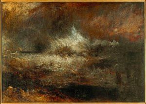 Yanan Batık ile Fırtınalı Deniz by Joseph Mallord William Turner