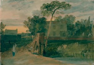 Syon Feribot Evi, Isleworth, Gün Batımı by Joseph Mallord William Turner