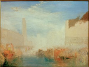 Venice: The Piazetta with the Ceremony of the Doge marrying by Joseph Mallord William Turner