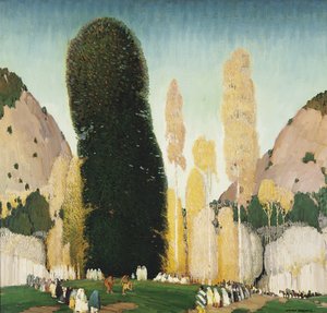Bir Dağ Töreni, 1930 dolayları (tuval üzerine yağlı boya) by William Victor Higgins