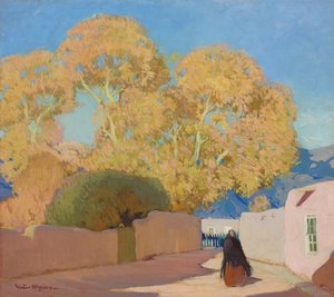 Canyon Drive, Santa Fe, c.1914 (tuval üzerine yağlı boya) by William Victor Higgins