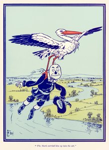 ?Leylek onu havaya kaldırdı.? ?Harika Oz Büyücüsü? tarafından L. Frank Baum