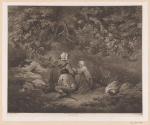 Aile bir ormanda dinleniyor Alçı (nesne üzerindeki başlık) by William Ward