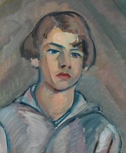 Uzun Saçlı Genç Bir Adamın Portresi by William Watson Peploe
