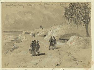 Nehirden aşağı bakan Thunderbolt Battery by William Waud